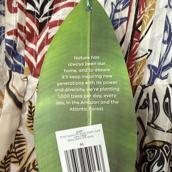 FARM Rio White Maxi Dress with Blue, Red and Yellow Paisley Print - Picture 7 of 10